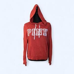 Vintage Victoria's Secret Pink Burnt Orange hoodie Size Small